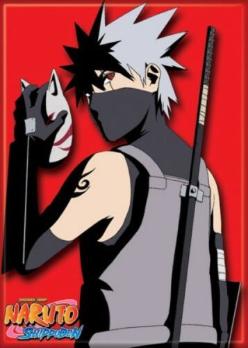 Naruto Anime Kakashi with Cat Image Refrigerator Magnet NEW UNUSED - $3.99