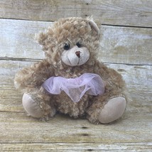 Fiesta Ballerina Plush Sitting Teddy Bear Pink Tutu L00812 Stuffed Animal Toy 8&quot; - £12.36 GBP