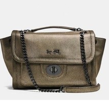 COACH F33553 Ranger Flap Crossbody Metallic Leather w/ Dust Bag Shoulder... - £134.29 GBP