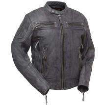 First Manufacturing Men&#39;s Warrior King Motorcycle Leather Jacket - £157.77 GBP
