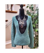 American Rag Women&#39;s Blue Acrylic Scoop Neck Long Sleeve Knit Sweater XS - $417.69 MXN