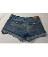 Levis Girlfriend Shorty Shorts Adjustable Waist Flap Pocket Girls 28x3 S... - £6.18 GBP