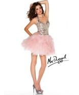 Mac Duggal Halter sequin bustier prom dress Ice Pink size 8 new - $426.70 CAD