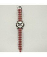 Vtg Disney Mickey Mouse Watch Disney Channel Red Plaid *As Is* Needs Bat... - €17,88 EUR