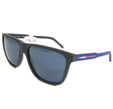 Lacoste Sunglasses L932S 001 Matte Black Blue Square Frames with Blue Le... - $51.21