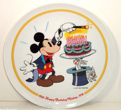 Disney Mickey Mouse Happy Birthday Collector Plate Schmid LE 15,000 Vint... - $59.95