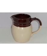 McCoy Pitcher Brown Tan Cream Vintage 1272 USA Mint Pottery Collector - £31.42 GBP
