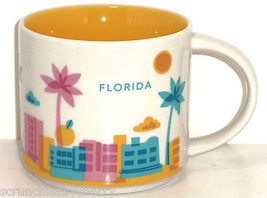 Starbucks Florida You Are Here Coffee Mug Space Shuttle Palm Tree Flamingo - £19.88 GBP