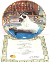 Siamese Cat Collector Plate Slumbering Kitty Daphne Baxter Franklin Mint Retired - £39.92 GBP