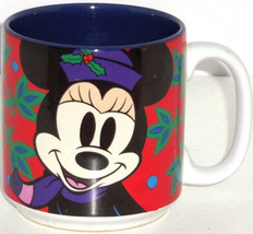Disney Minnie Mouse Mug Cup Coffee Tea Red Purple Vintage - £39.29 GBP