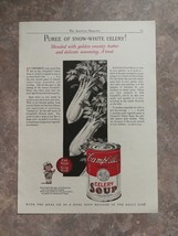 Vintage 1927 Campbell&#39;s Celery Soup Full Page Original Ad 422 - $6.64