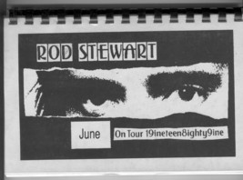 ROD STEWART OFFICIAL VERY RARE CREW TOUR PLANNER 1989 U.S. JUNE DATES CR... - $85.00