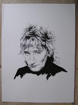 Rod Stewart Rare Art PRINT1983 Michael Billings Only 100 Printed Vg+ - £67.16 GBP