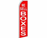 We Sell Boxes Red &amp; White ADVERTISING SWOOPER Advertising Flag - £19.71 GBP