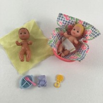 Barbie Doll Mini Figures Baby Krissy Bassinet Basket Lot Vintage Mattel ... - £23.32 GBP