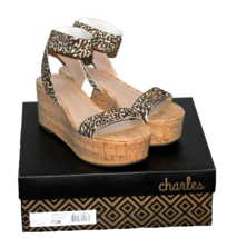 Charles David Womens Coverage Leopard Print Ankle Strap Heels Sandals Sz... - £14.38 GBP