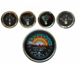 Tachometer Oil Fuel Temp Amp Gauge Package Set For International Ih Farmall 340 - £43.29 GBP