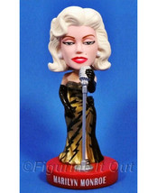 Marilyn Monroe Singer Bobble Gold Dress Funko Wacky Wobbler Bobblehead - £51.83 GBP