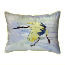 Betsy Drake Yellow Crane Small Indoor Outdoor Pillow 11x14 - £39.56 GBP