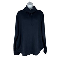 Old Navy Active Women&#39;s Turtle Neck Sweatshirt Size L Blue Thumb Holes Go-Dry - £14.53 GBP