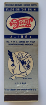 Pepsi Cola Matchbook Cover Walt Disney 1940s No 7 Pelican Bird Bombs U.S.S. Blue - £27.65 GBP