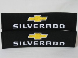 2 pieces (1 PAIR) Chevrolet Silverado Embroidery Seat Belt Cover Pads (B... - $17.99