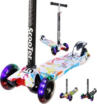 Kick Scooter For Kids, 3 Wheel Toddlers Scooter For 6 Year Old Boys Girls Learn - £51.32 GBP