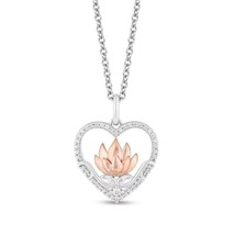 Enchanted Disney Jasmine Heart Pendant Necklace Magical Princess Jewelry Gift - $110.00