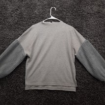 Catherine Malandrino Sweater Womens S Gray Faux Fur Ladies Jacket Sweatshirt - £5.70 GBP