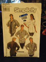 Simplicity 8355 Misses Loose-Fitting Shirt Pattern - Size 10 Bust 32 1/2 - £6.53 GBP