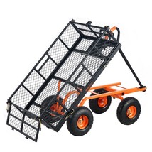 VEVOR Dump Cart, Metal Garden Dump Cart with Easy to Assemble Frame, Dum... - $249.82 CAD