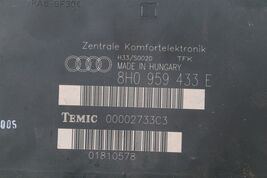 Audi A4 S4 Cabriolet Comfort Convenience Control Module Ccm 8H0959433E image 2