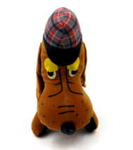 Vintage Dakin Dream Pets Hound Dog Plaid Hat Plush 8&quot; - £9.88 GBP