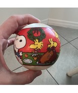 Vintage 1980 Peanuts Snoopy Woodstock Hard Plastic Christmas Ornament 3&#39;&#39; - $11.88