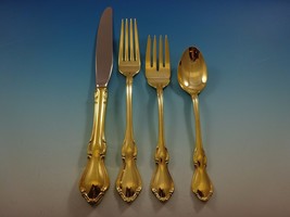 Hampton Court Gold by Reed &amp; Barton Sterling Silver Flatware Set Service... - £3,265.87 GBP