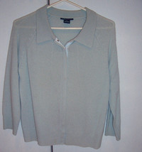 Sandra 100% Cashmere Light Blue Collared Cardigan Sweater M Medium - £22.21 GBP