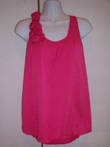 Calypso St Barth Pink Silk Rosette Racerback Top Tank Cami Sz Small EUC - £27.11 GBP