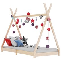 Kids Wooden Bed Frame Solid Pine Wood Childrens Toddler Tipi Style Bed Frames - £83.23 GBP+