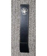 NEW NOS Vintage Leather Bookmark Royal Botanic Garden Edinburgh, Black - £6.05 GBP