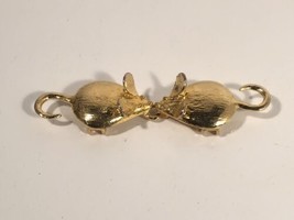 Vintage Mimi Di N 1974 Tonalità Oro Mouse Cintura Fibbia 70&#39;s Rétro - £47.46 GBP