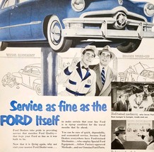 1950 Ford Motor Co Service Advertisement Automobilia Genuine Parts DWJJ9 - $579.94 MXN