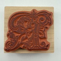 PSX Botanical Alphabet Letter R Rubber Stamp F-1117 Vintage 1993 Wood Mounted - £11.57 GBP