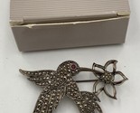 Vintage Avon Brooch Fluttering Hummingbird Pin 1990 In Original Box - $18.95