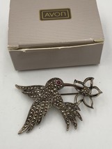 Vintage Avon Brooch Fluttering Hummingbird Pin 1990 In Original Box - £14.82 GBP