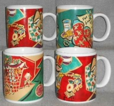 Set (4) Starbucks HOME FOR THE HOLIDAYS Coffee Mug MARY GRAVES - $23.75