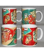 Set (4) Starbucks HOME FOR THE HOLIDAYS Coffee Mug MARY GRAVES - $451.41 MXN