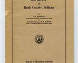 Soil Survey of Rush County Indiana 1937 With Maps Department of Agricult... - £30.21 GBP