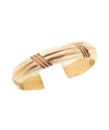 14K GOLD Vintage Ring KEEPSAKE Designer Minimalist Grooved  Sz 11  GR932 - €387,23 EUR