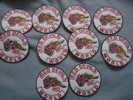 10 Red Devils M C Embroidered Iron On Patches - £6.13 GBP