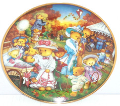 Teddy Bear Outing Family Fun Collector Plate Franklin Mint Vintage Retired - £39.05 GBP